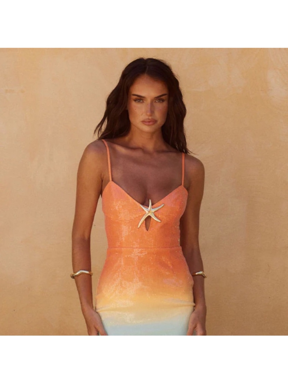 Runaway the Label Sequin Ombre Dress with Starfish Accent